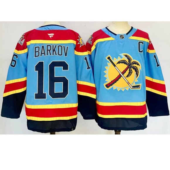 Mens Aleksander Barkov Blue Jersey Stitched